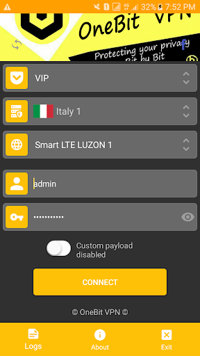 Onebit VPN Screenshot 1 