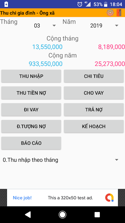 Thu Chi Gia Dinh - QL Chi Tieu Screenshot 1 