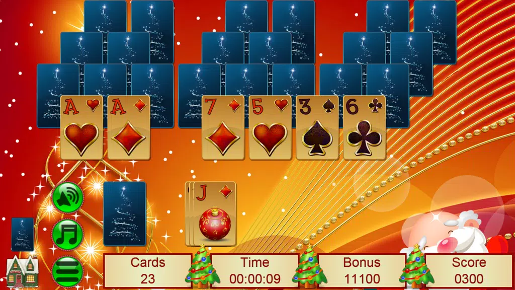 Xmas TriPeaks, card solitaire Screenshot 4 