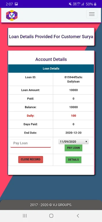 Daily weekly Cash Collections Screenshot 1