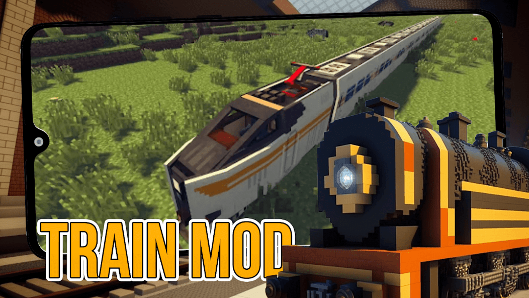 Train mod for Minecraft PE Mod Screenshot 1