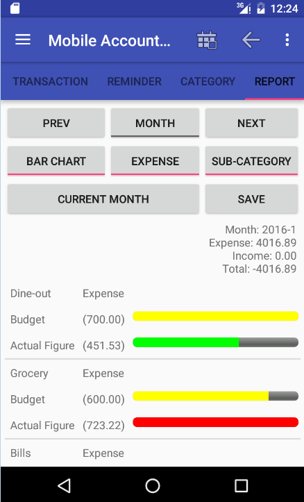 Mobile Account Book HD Lite Screenshot 3 