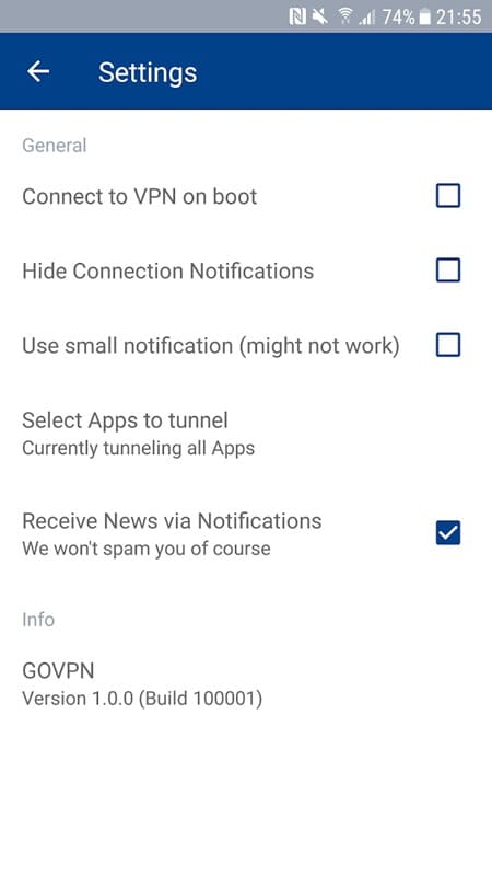 GOVPN Screenshot 4 