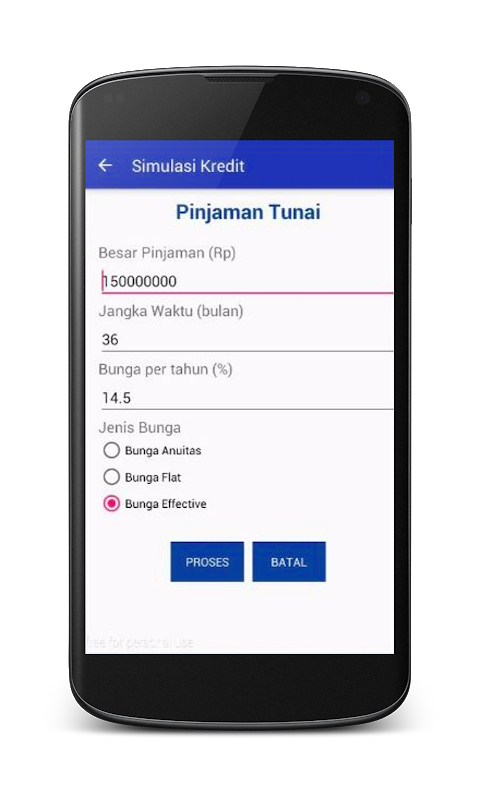 Simulasi Kredit Lite Screenshot 2