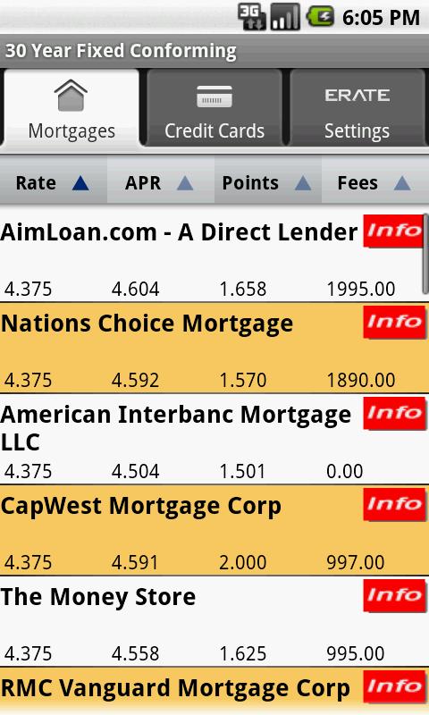 Mortgage Rates, Mortgage Calc Screenshot 1