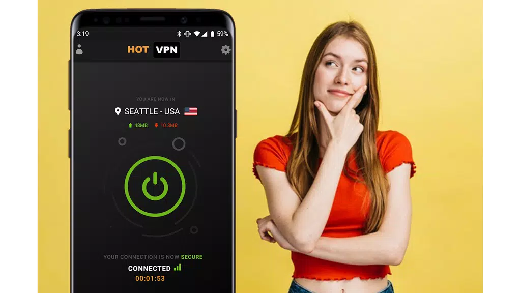 Super Hot VPN - Free Unlimited HubVPN Proxy Master Screenshot 2