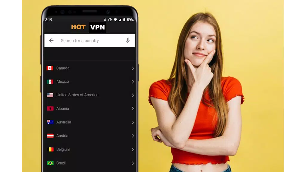 Super Hot VPN - Free Unlimited HubVPN Proxy Master Screenshot 1