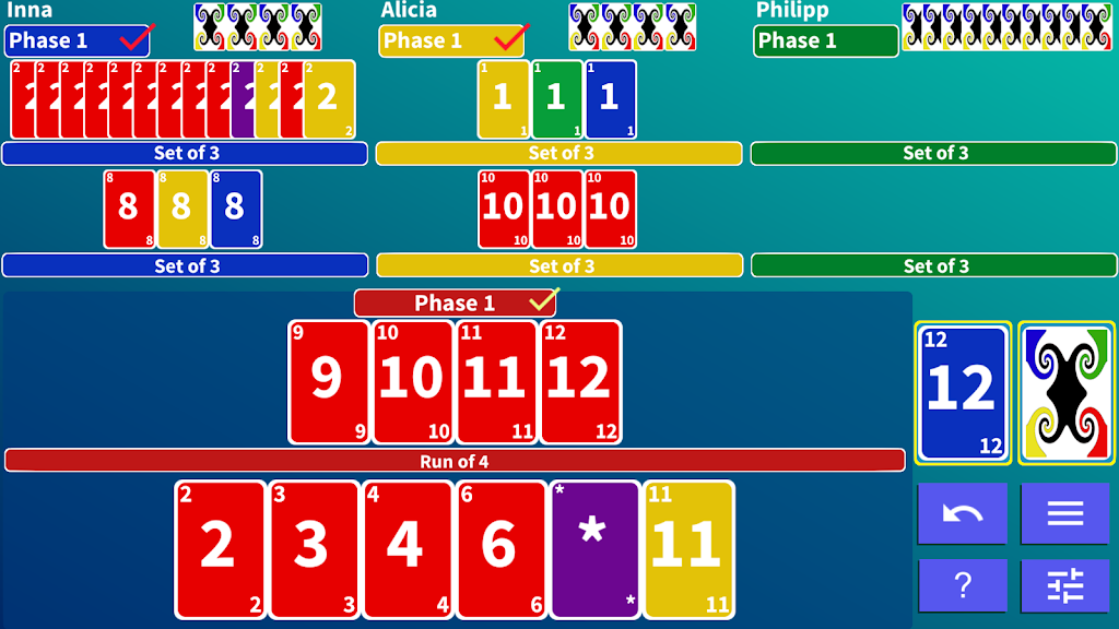 10 Phases card game Screenshot 1