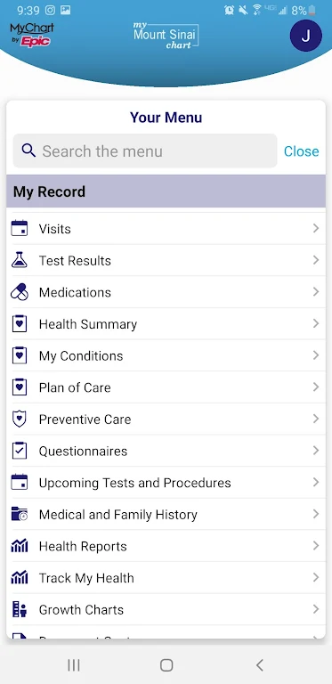 MyMountSinai Screenshot 1