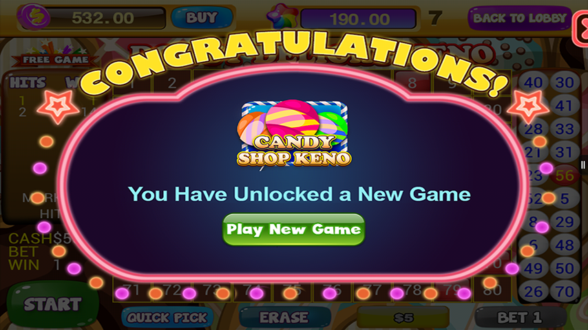 Free Keno Games - Candy Bonus Screenshot 4