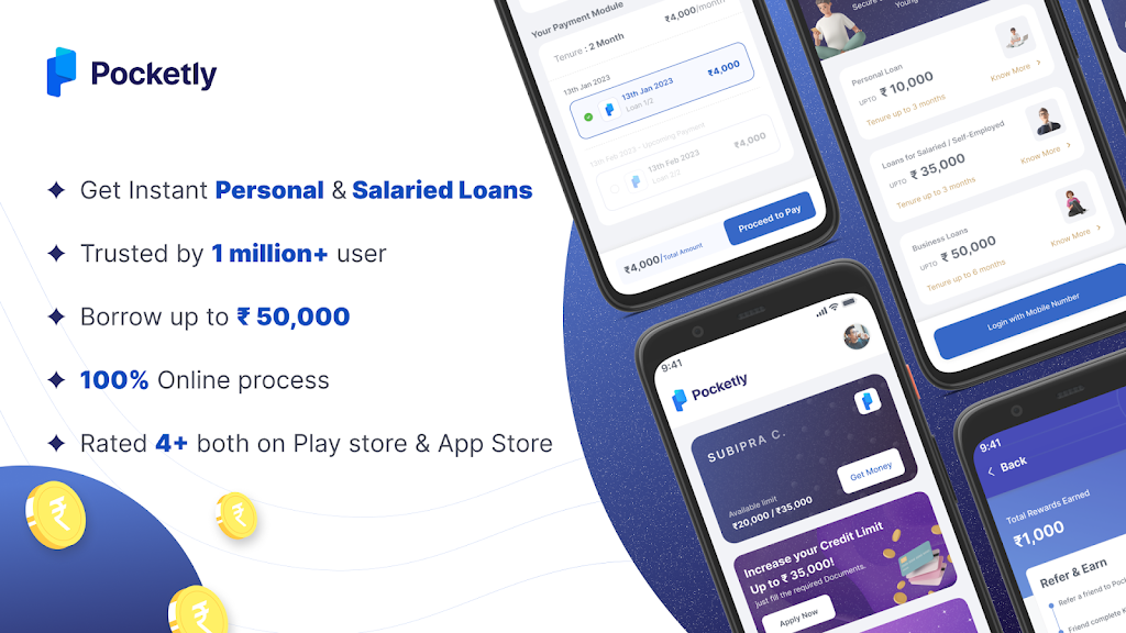 Pocketly : Personal Loan App Screenshot 1 