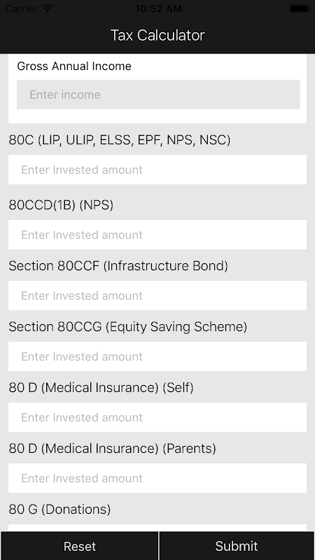 Income Tax Calculator India Screenshot 2