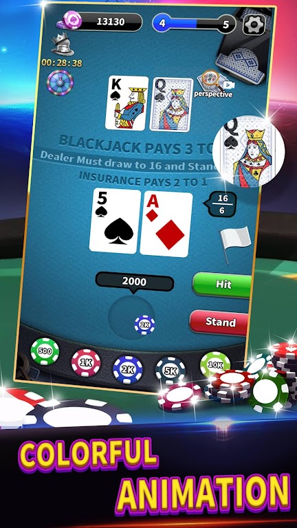 BlackJack 21 lite free offline games Screenshot 2