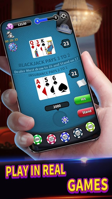 BlackJack 21 lite free offline games Screenshot 1 