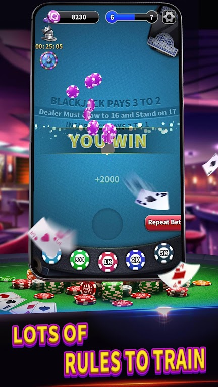 BlackJack 21 lite free offline games Screenshot 4 