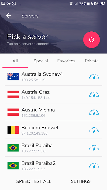 VPN Area: Fast VPN for Android Screenshot 2