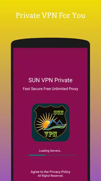 Sun VPN - Fast Secure Unblok & Unlimited VPN Proxy Screenshot 1 