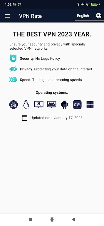 VPN Rate for Android Screenshot 1