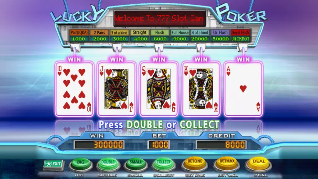 777 Poker Slot Machine 5PK Screenshot 4 