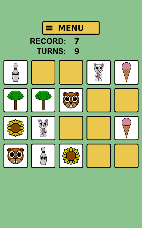 Pairs - Concentration to match up Screenshot 1 