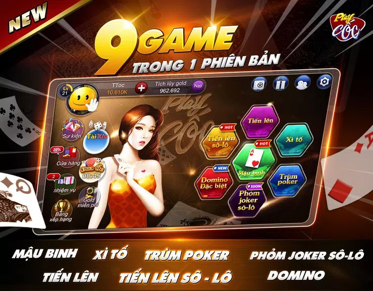 PlayCoc (Đánh bài,game bài) Screenshot 1 