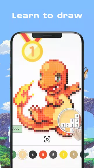 Color by Number - Pokees Screenshot 1