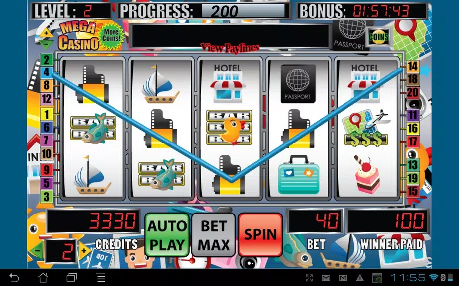 Mega Vacation Slot Machine Screenshot 1 