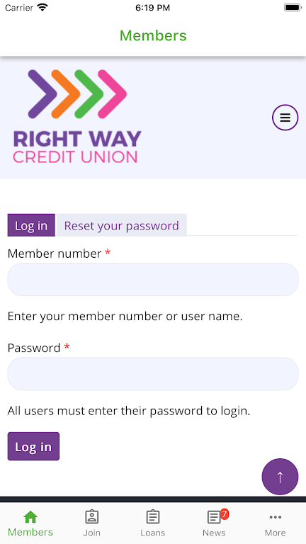 Right Way Credit Union Screenshot 1