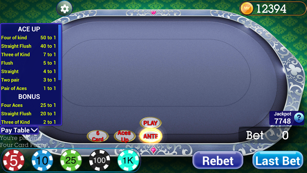 Poker Four Card Screenshot 4 