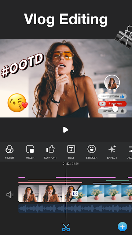 Vlog Video Editor Maker: VlogU Mod Screenshot 1 