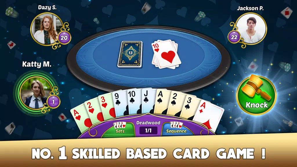 Gin Rummy - 2 Player Free Card Games Screenshot 2