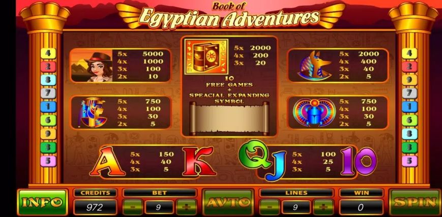 Egyptian Book Casino Screenshot 1 