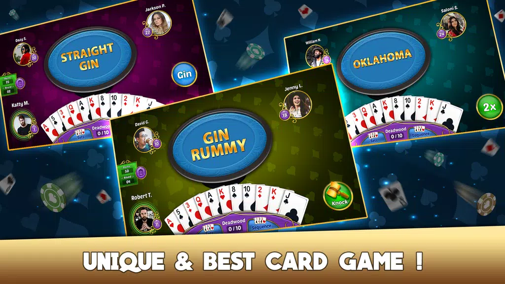 Gin Rummy - 2 Player Free Card Games Screenshot 1 