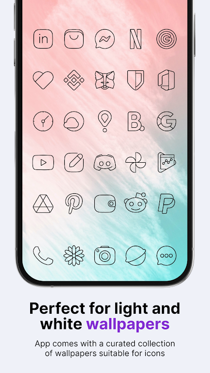 Vera Outline Black: Icon Pack Mod Screenshot 2