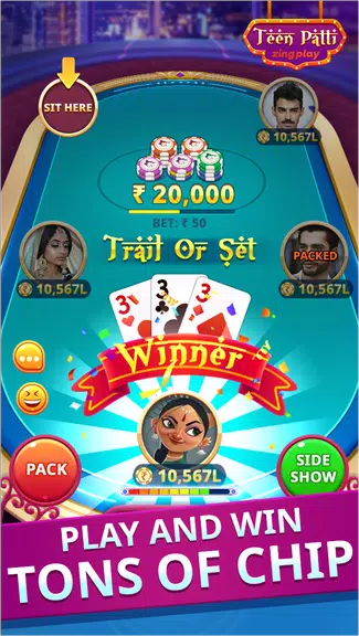 Teen Patti ZingPlay – Play with 1 hand Screenshot 2