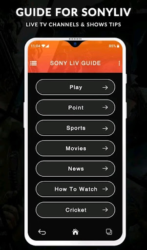 SonyLiv - Live TV Shows, Cricket & Movies Guide Screenshot 1 