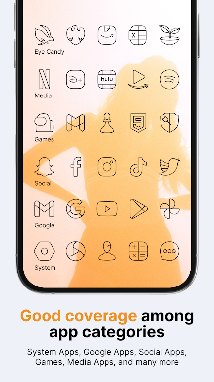 Vera Outline Black: Icon Pack Mod Screenshot 4 