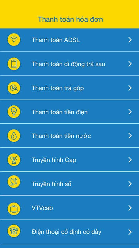 Nam A Bank Mobile Banking Screenshot 1 