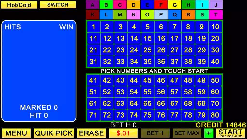 Keno 20 Card Screenshot 1 