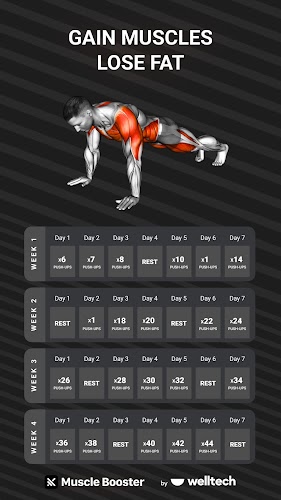 Muscle Booster Workout Planner Screenshot 1 