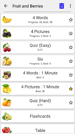 Fruit and Berries, Nuts & Vegetables: Picture-Quiz Screenshot 1 