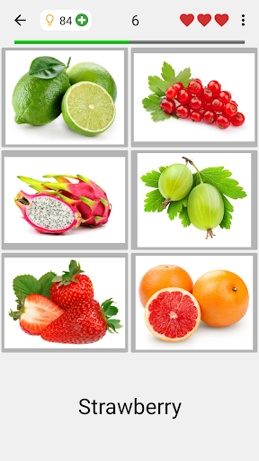 Fruit and Berries, Nuts & Vegetables: Picture-Quiz Screenshot 4 