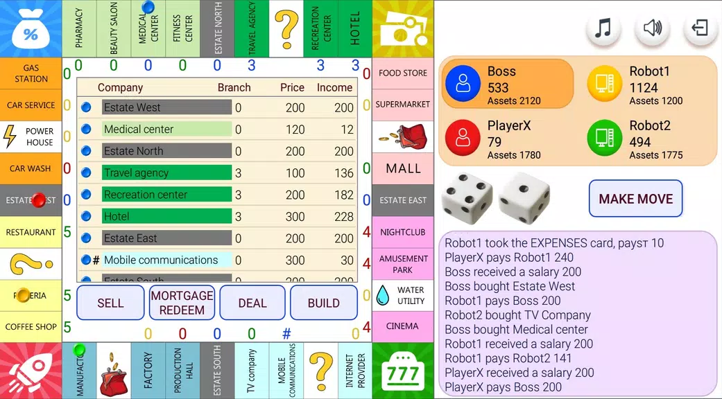 Monopolist Business Dice Board Screenshot 1