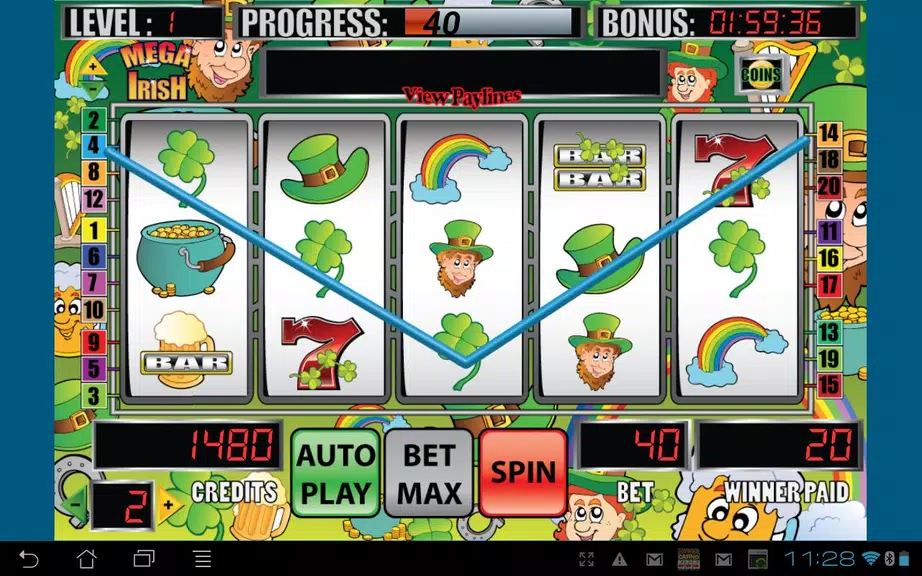 Mega Irish Slot Machine Screenshot 1