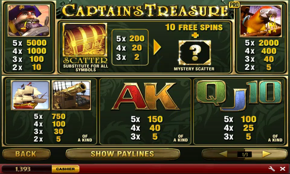 Captain's Treasure Slots Screenshot 3