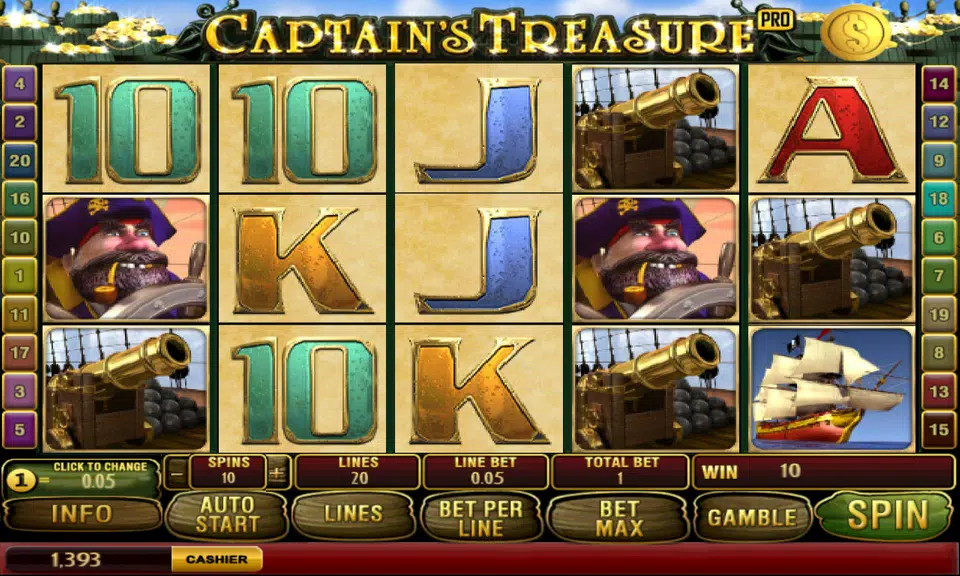 Captain's Treasure Slots Screenshot 1 