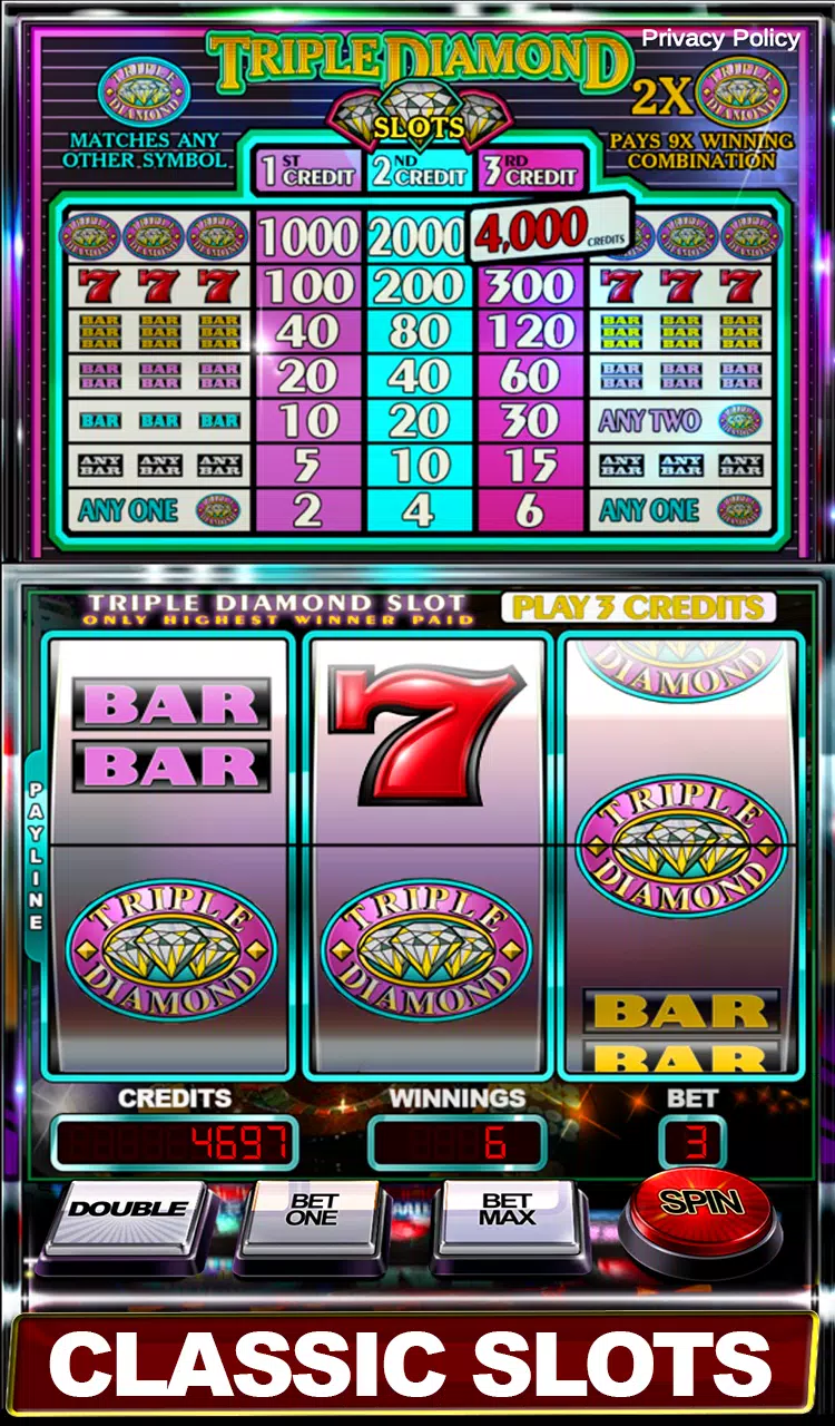 Triple Diamond Slot Machine Screenshot 3