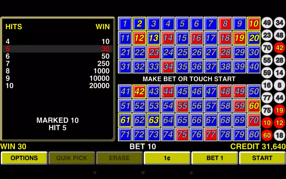 Keno Bonus Las Vegas Casino Screenshot 2