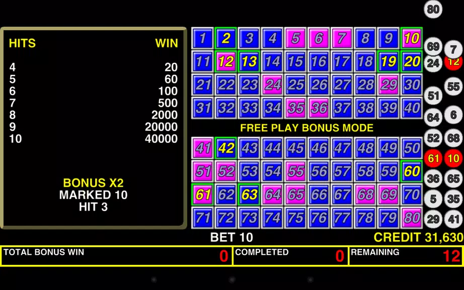 Keno Bonus Las Vegas Casino Screenshot 1