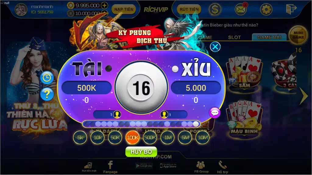 RICHVIP.COM - CỔNG GAME DÂN GIAN TRẢ THƯỞNG Screenshot 1 